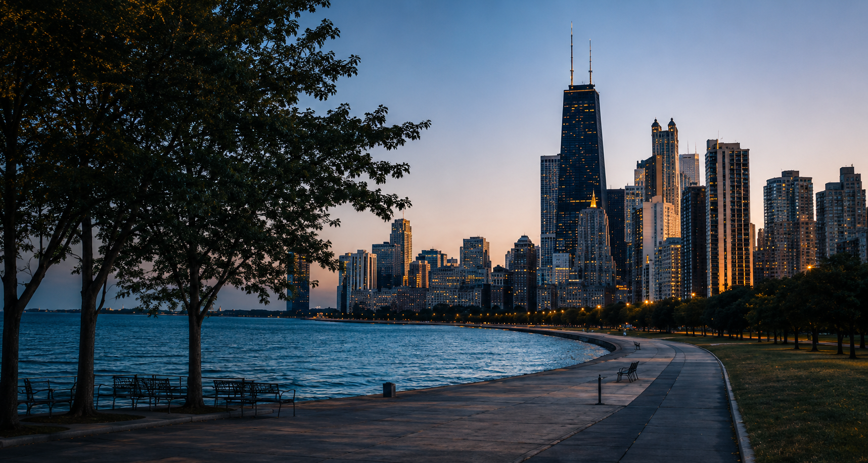 Chicago lakefront and skyline