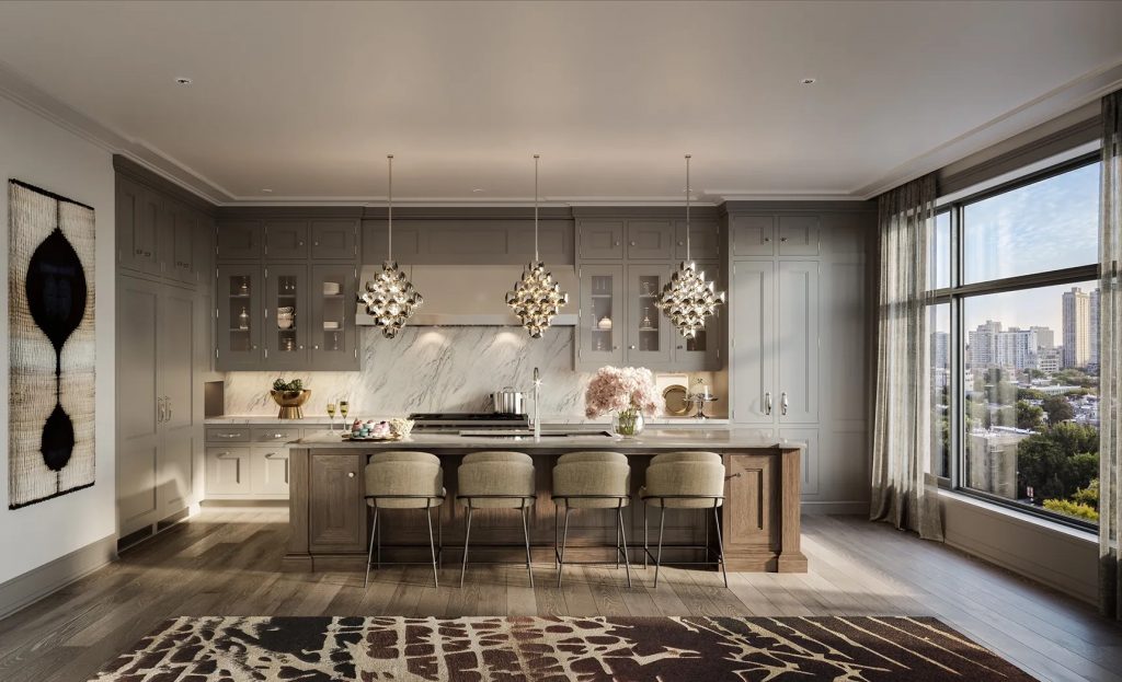 High-floor Chicago residence with skyline view